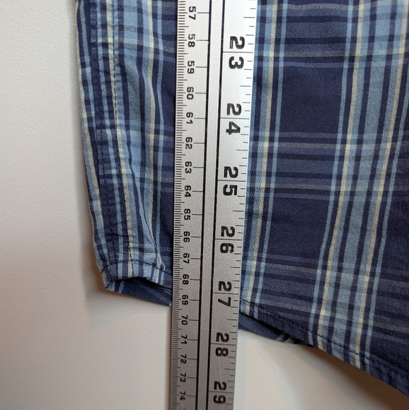 Dickies Men's Short Sleeve Flex Woven Blue Plaid Shirt Mens Medium - Picture 10 of 10
